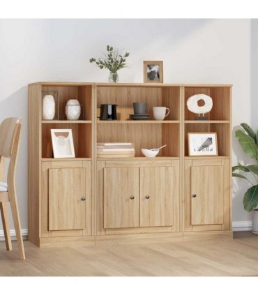 vidaXL Highboards 3 pcs Sonoma Oak Engineered Wood