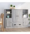 vidaXL Highboards 3 pcs Concrete Grey Engineered Wood