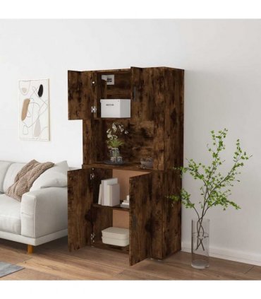 vidaXL Highboard Smoked Oak Engineered Wood