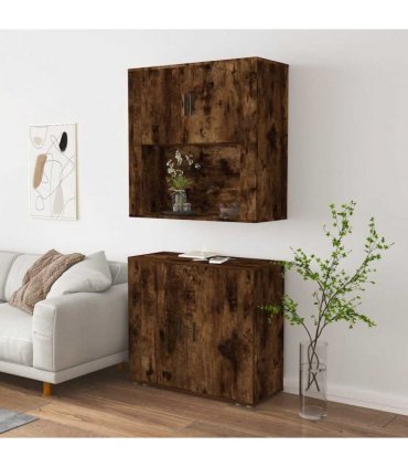 vidaXL Highboard Smoked Oak Engineered Wood