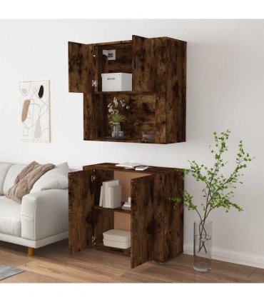 vidaXL Highboard Smoked Oak Engineered Wood