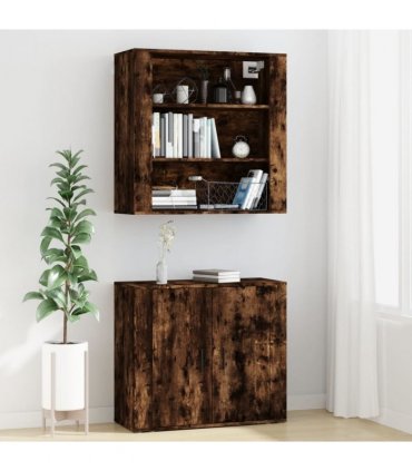 vidaXL Highboard Smoked Oak Engineered Wood