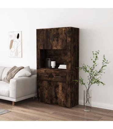 vidaXL Highboard Smoked Oak Engineered Wood