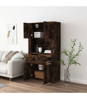vidaXL Highboard Smoked Oak Engineered Wood