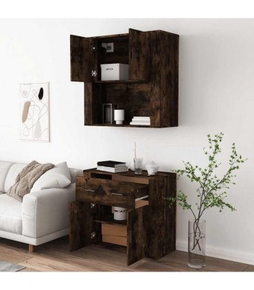 vidaXL Highboard Smoked Oak Engineered Wood