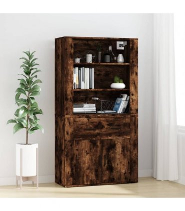 vidaXL Highboard Smoked Oak Engineered Wood