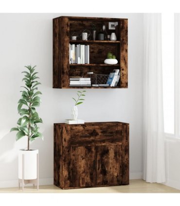 vidaXL Highboard Smoked Oak Engineered Wood