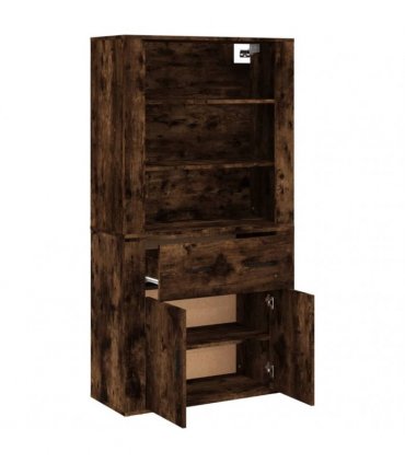 vidaXL Highboard Smoked Oak Engineered Wood