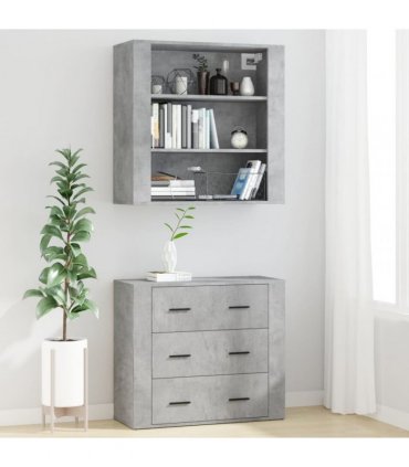 vidaXL Highboard Concrete Grey Engineered Wood