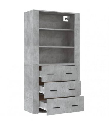 vidaXL Highboard Concrete Grey Engineered Wood