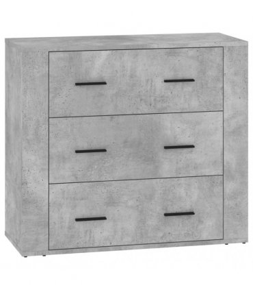 vidaXL Sideboards 3 pcs Concrete Grey Engineered Wood