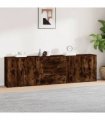 vidaXL Sideboards 3 pcs Smoked Oak Engineered Wood