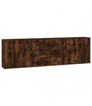 vidaXL Sideboards 3 pcs Smoked Oak Engineered Wood