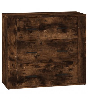 vidaXL Sideboards 3 pcs Smoked Oak Engineered Wood