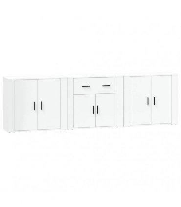 vidaXL Sideboards 3 pcs White Engineered Wood