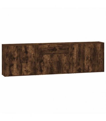 vidaXL Sideboards 3 pcs Smoked Oak Engineered Wood
