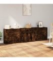 vidaXL Sideboards 3 pcs Smoked Oak Engineered Wood