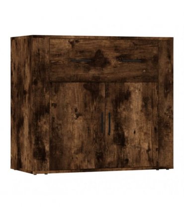 vidaXL Sideboards 3 pcs Smoked Oak Engineered Wood