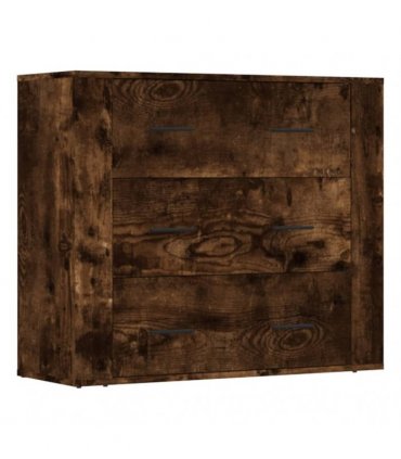 vidaXL Sideboards 3 pcs Smoked Oak Engineered Wood
