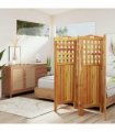 vidaXL 4-Panel Room Divider 162x2x115 cm Solid Wood Acacia