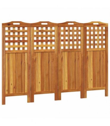 vidaXL 4-Panel Room Divider 162x2x115 cm Solid Wood Acacia