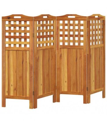 vidaXL 4-Panel Room Divider 162x2x115 cm Solid Wood Acacia