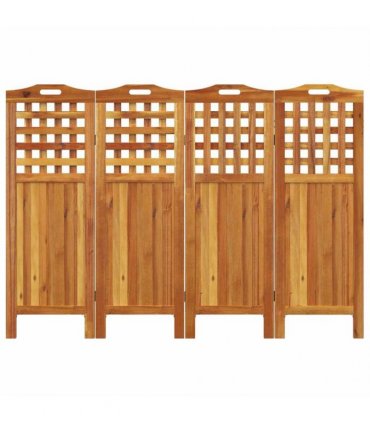 vidaXL 4-Panel Room Divider 162x2x115 cm Solid Wood Acacia