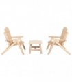 vidaXL 3 Piece Garden Lounge Set Solid Wood Spruce