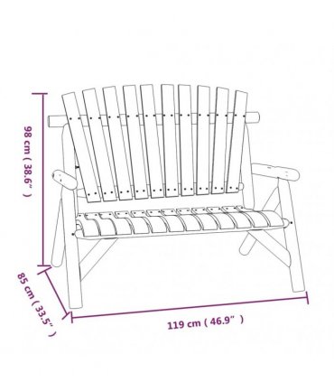vidaXL 3 Piece Garden Lounge Set Solid Wood Spruce