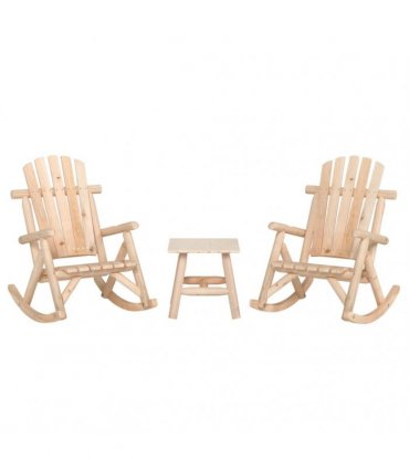 vidaXL 3 Piece Garden Lounge Set Solid Wood Spruce
