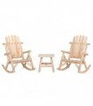 vidaXL 3 Piece Garden Lounge Set Solid Wood Spruce