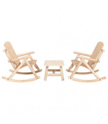 vidaXL 3 Piece Garden Lounge Set Solid Wood Spruce