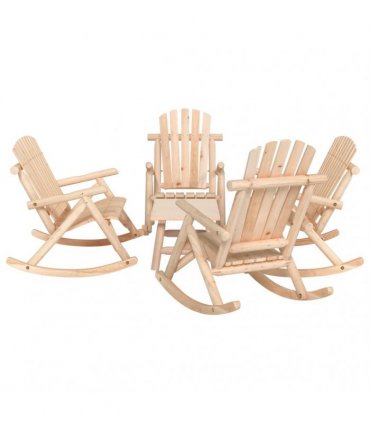 vidaXL 5 Piece Garden Lounge Set Solid Wood Spruce