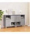 vidaXL Sideboards 2 pcs Grey Sonoma 60x35x70 cm Engineered Wood