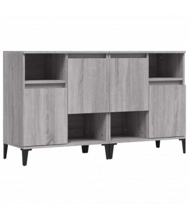 vidaXL Sideboards 2 pcs Grey Sonoma 60x35x70 cm Engineered Wood