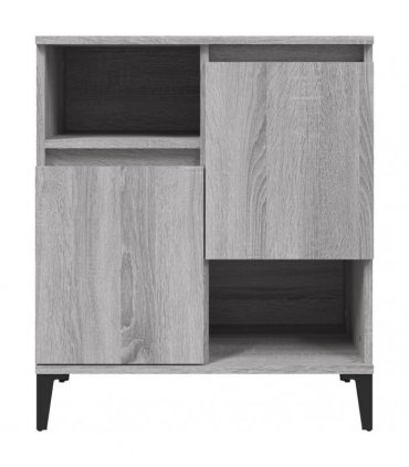 vidaXL Sideboards 2 pcs Grey Sonoma 60x35x70 cm Engineered Wood