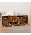 vidaXL Sideboards 3 pcs Smoked Oak 60x35x70 cm Engineered Wood