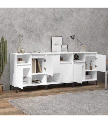 vidaXL Sideboards 3 pcs White 60x35x70 cm Engineered Wood