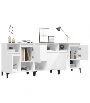 vidaXL Sideboards 3 pcs White 60x35x70 cm Engineered Wood