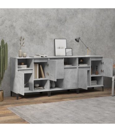 vidaXL Sideboards 3 pcs Concrete Grey 60x35x70 cm Engineered Wood