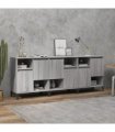 vidaXL Sideboards 3 pcs Grey Sonoma 60x35x70 cm Engineered Wood