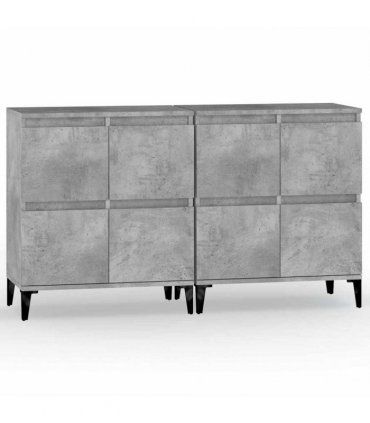 vidaXL Sideboards 2 pcs Concrete Grey 60x35x70 cm Engineered Wood