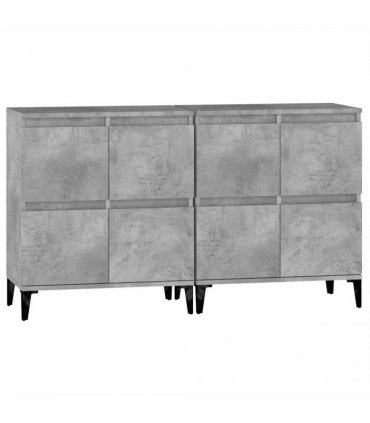 vidaXL Sideboards 2 pcs Concrete Grey 60x35x70 cm Engineered Wood
