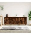 vidaXL Sideboards 3 pcs Smoked Oak 60x35x70 cm Engineered Wood