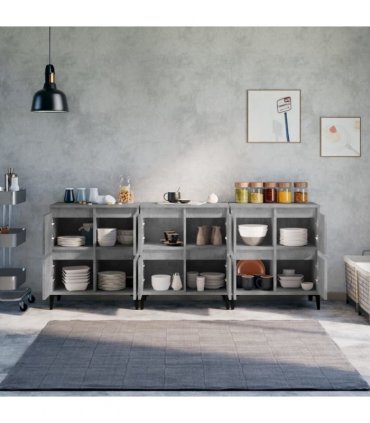 vidaXL Sideboards 3 pcs Concrete Grey 60x35x70 cm Engineered Wood