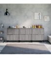 vidaXL Sideboards 3 pcs Grey Sonoma 60x35x70 cm Engineered Wood