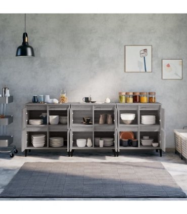 vidaXL Sideboards 3 pcs Grey Sonoma 60x35x70 cm Engineered Wood