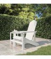 vidaXL Garden Adirondack Chair HDPE White
