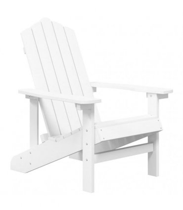 vidaXL Garden Adirondack Chair HDPE White