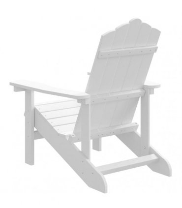 vidaXL Garden Adirondack Chair HDPE White
